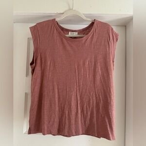 LOFT | Women's Mauve 100% Cotton Tee - Size M